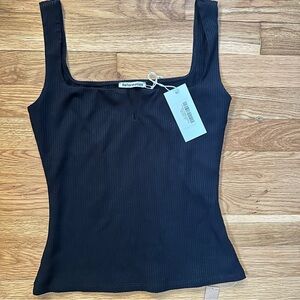 NWT Reformation Black Ossie Knit Tank, small